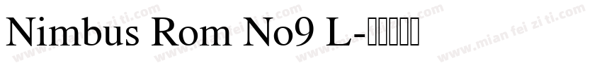 Nimbus Rom No9 L字体转换